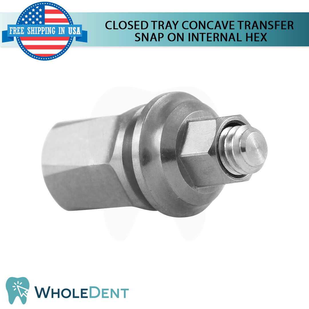 Plastic Snap-on Concave Anatomic Transfer Cap Dental Implant Abutment