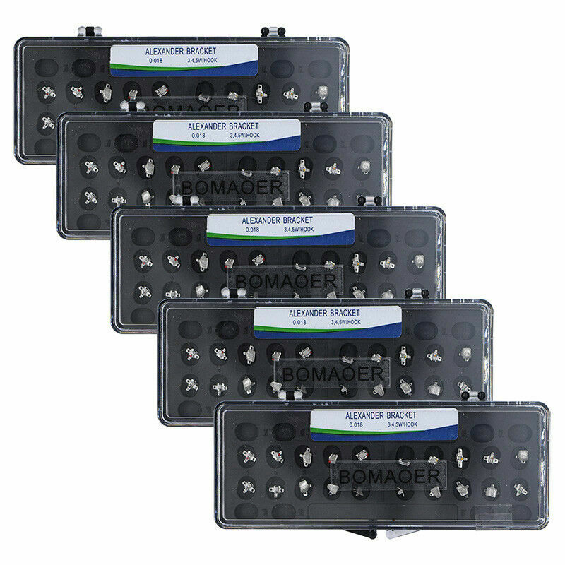 5 Kits Dental Orthodontic Alexander Brackets Roth 018 With 345 Hooks 20 pcs/pack