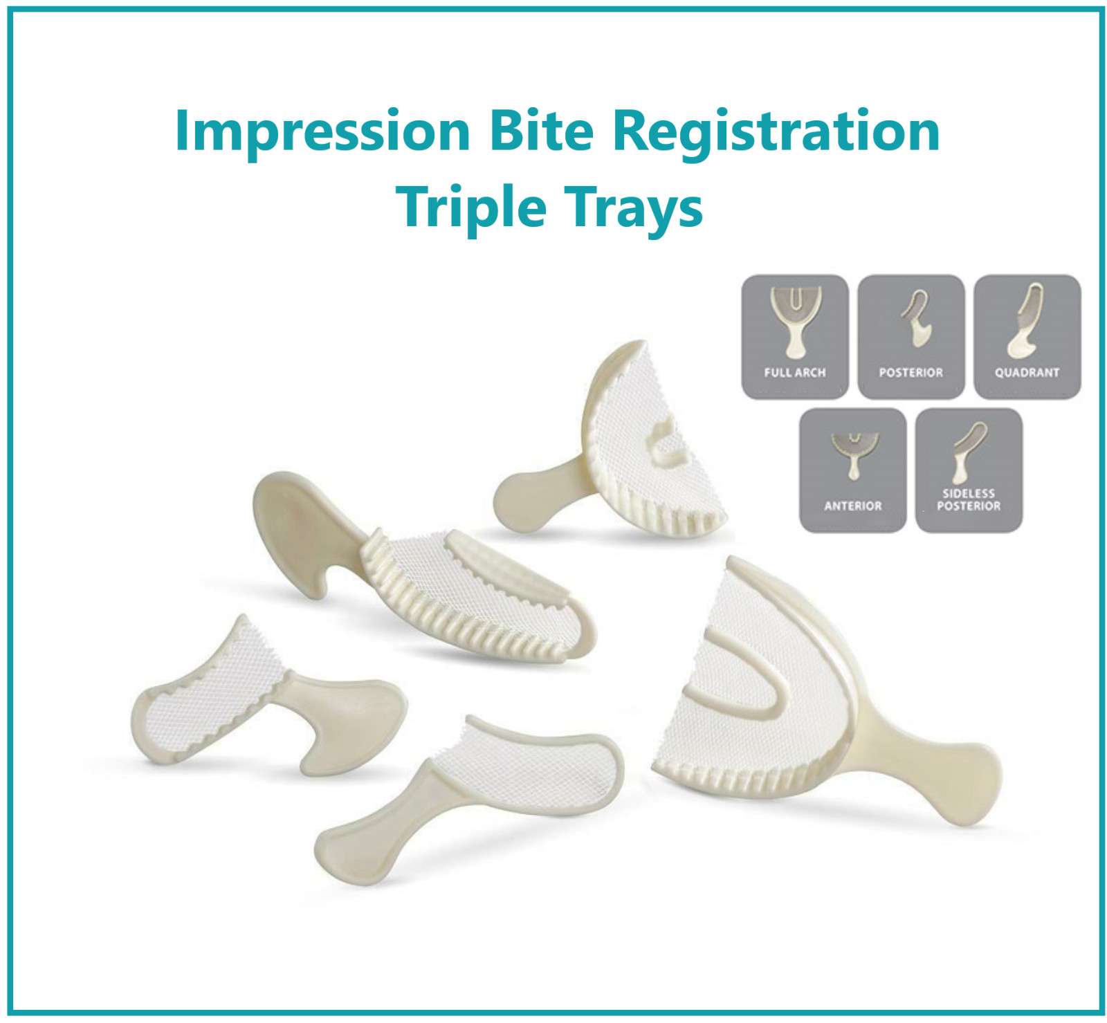 10Pcs/set Dental Plastic Disposable Impression Trays Central Supply Denture U/L