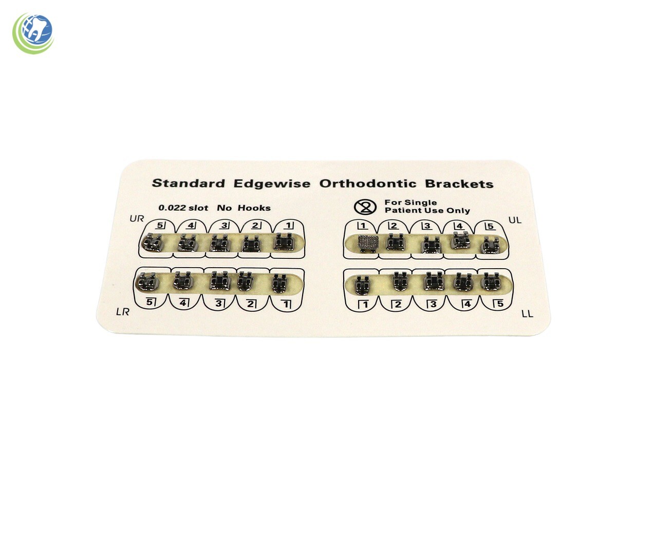 5 x Dental Orthodontics Standard Edgewise Brackets for Braces Slot 0.022 No Hook