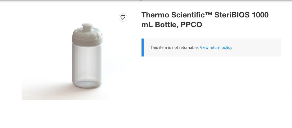 4/Pk) SteriBIOS 1000 mL Bottle, PPCO STERILE 010-1661 Special $99