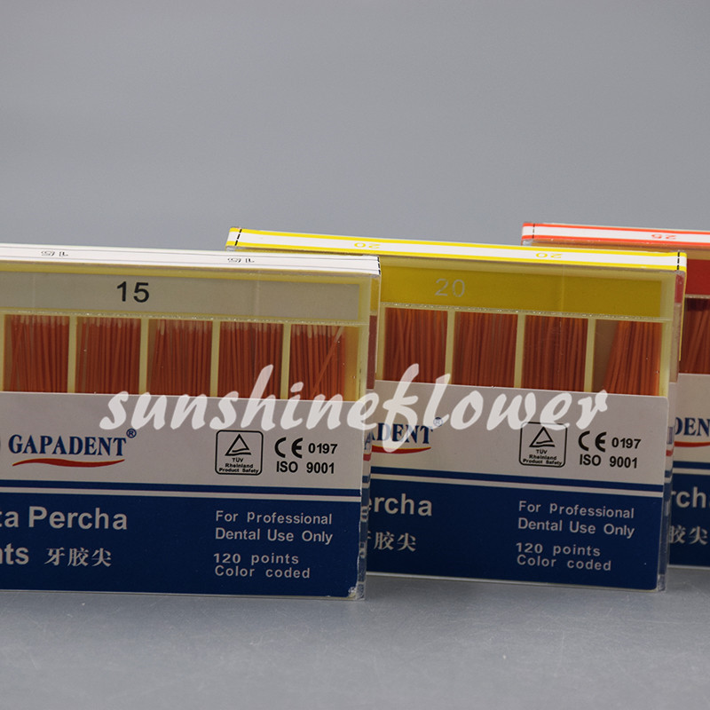120 1 Pack Dental Endodontic GAPADENT Absorbent Gutta Percha 0.02 Taper Points