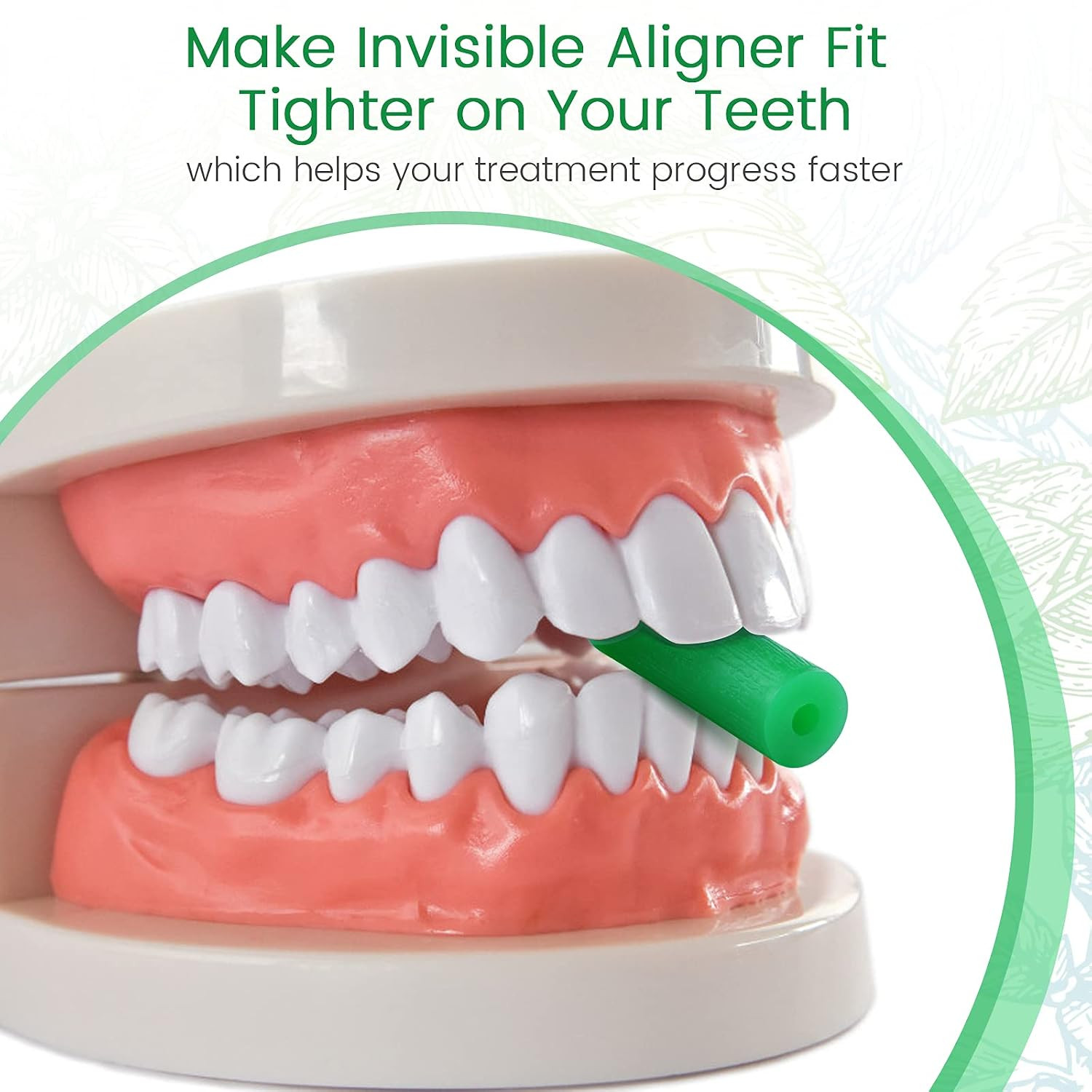 Aligner Chew for Invisalign Aligners – 20 Mint-Chew & 2 Removal Tools, Food-Grad