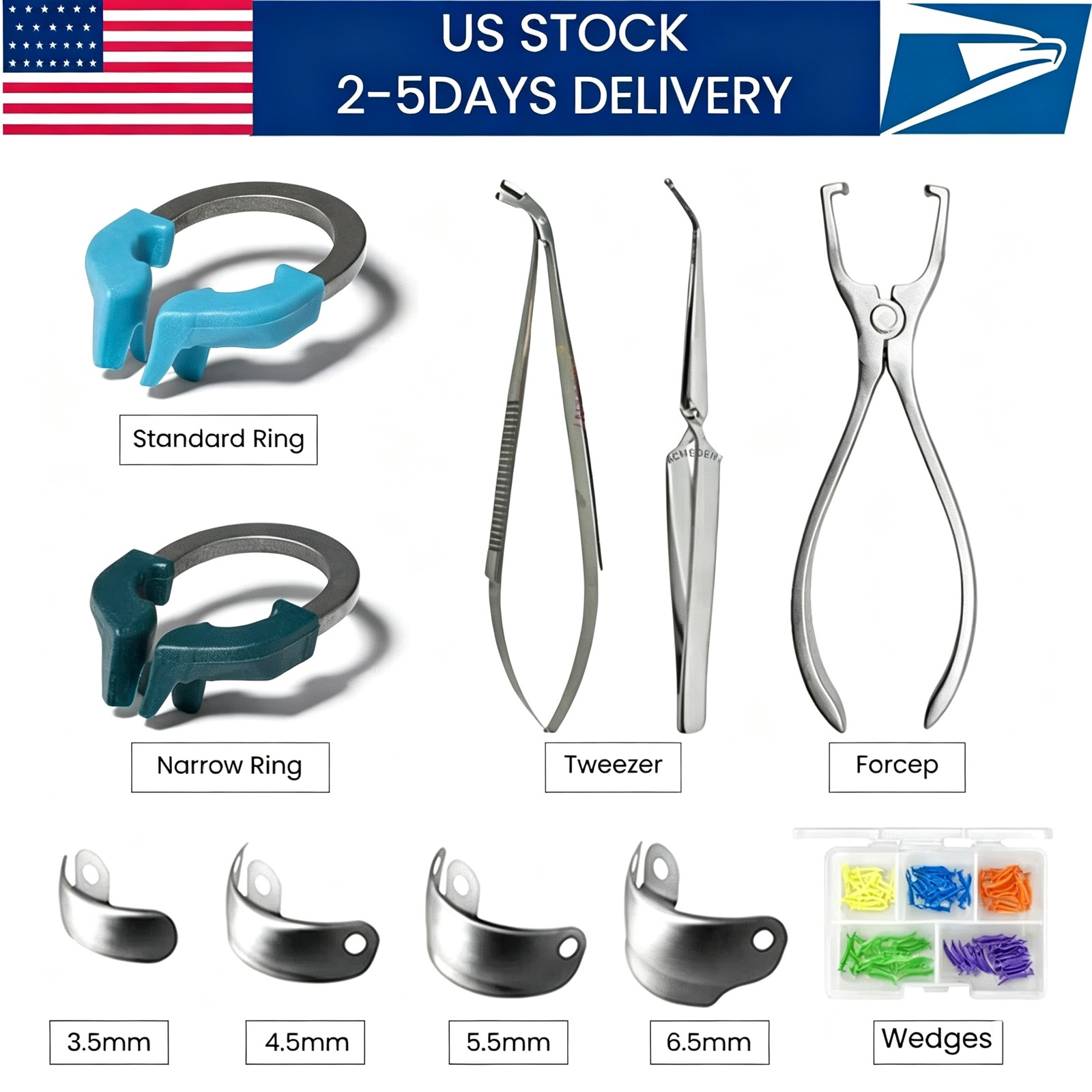 Dental Matrix Bands Ring Sectional Matrice Clamp Fit Garrison Palodent V3 System