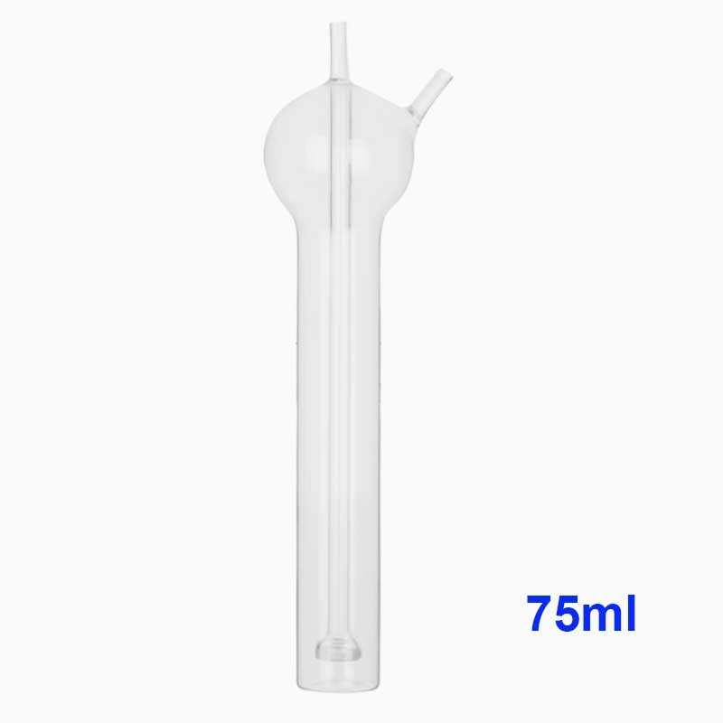 75ml Transparent Glass SO2 Gas Collecting Bottle Gaseous Absorption Tube