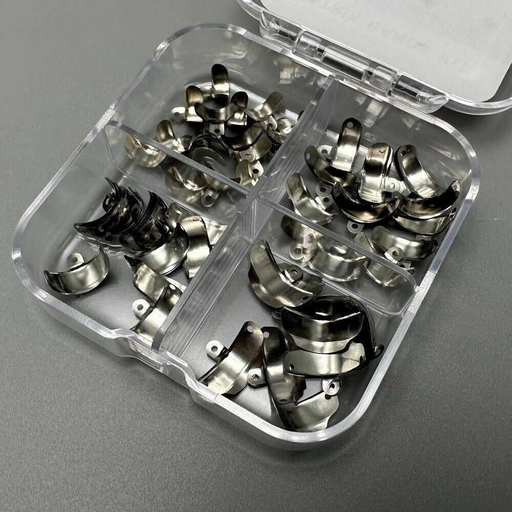 50 Pcs Dental Matrix Band 3D Hole Protrusions Contoured Matrices 3.5mm-6.5mm