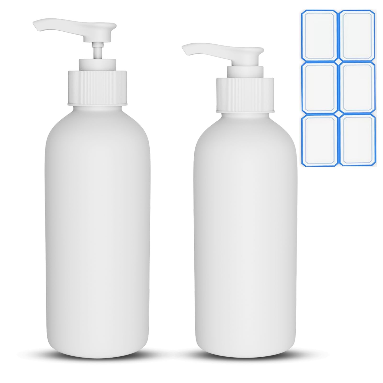 2 Pack White 10 Oz Pump Bottles Dispenser for Massage Oil Lotion