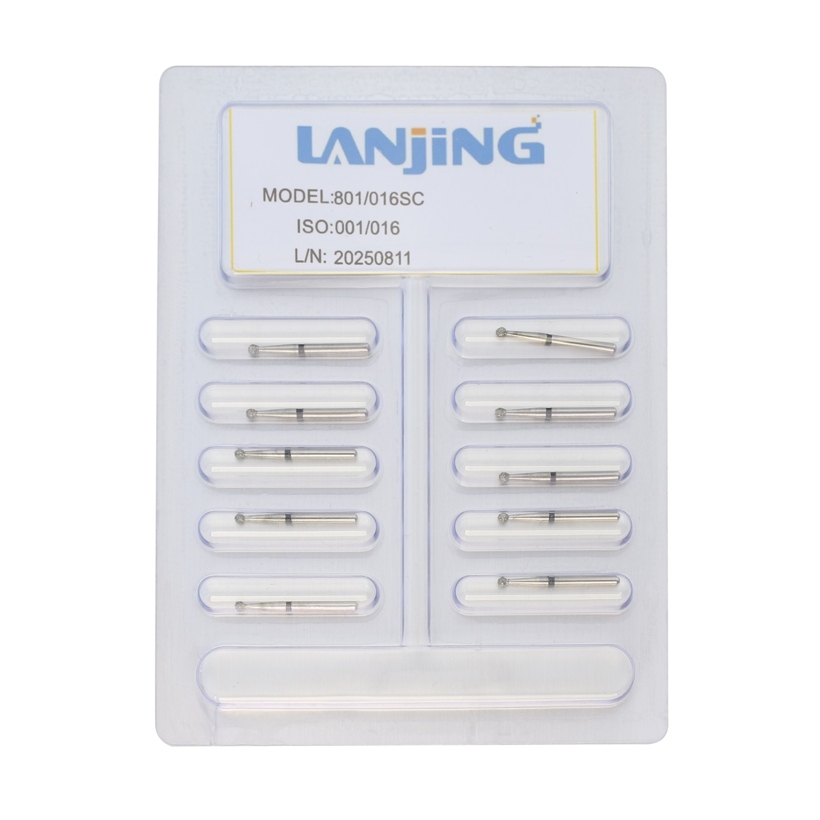 Dental Diamond Burs Surgical Long Round Ball FG Coarse Fine High Speed 801 801L