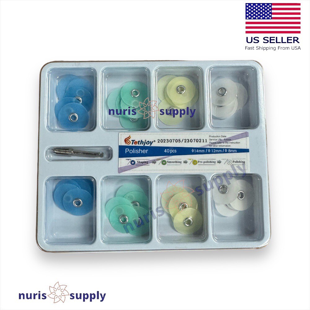 Dental Snap on Discs Kit Contouring and Polishing 40pcs Assorted Grits ERAFINE