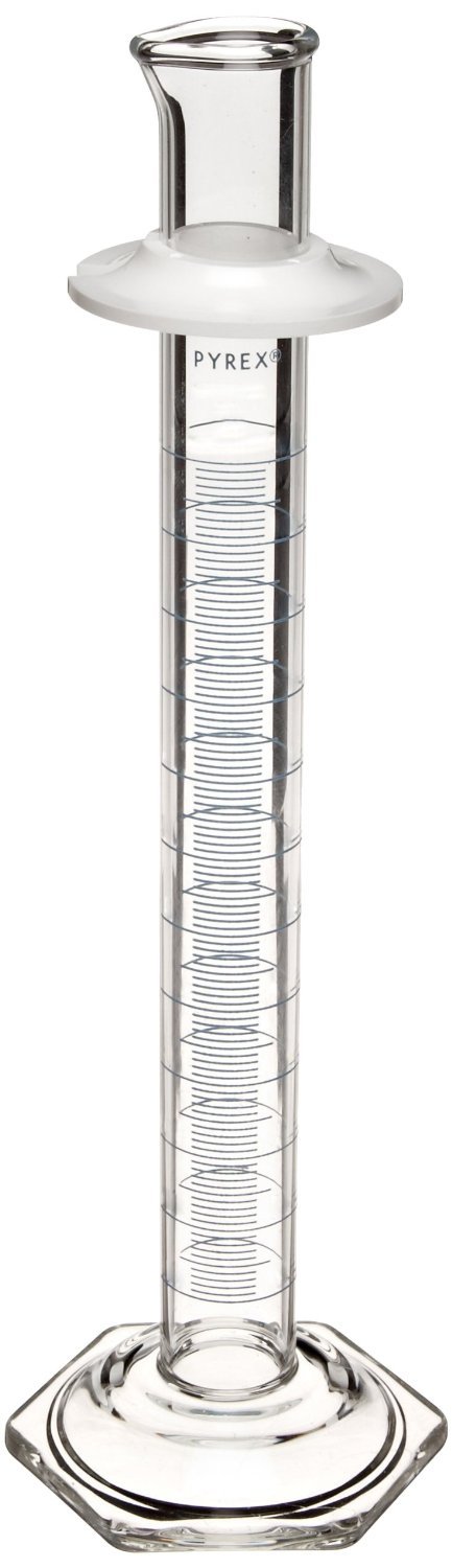 Corning Pyrex 3026-50 Glass 50mL Economy Graduated Cylinder, Blue Enamel