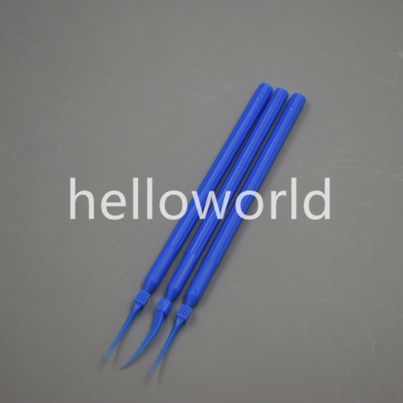 Medium Size Blue Long Handle Dental Poly Plastic Interdental Wedges 100 Pcs New
