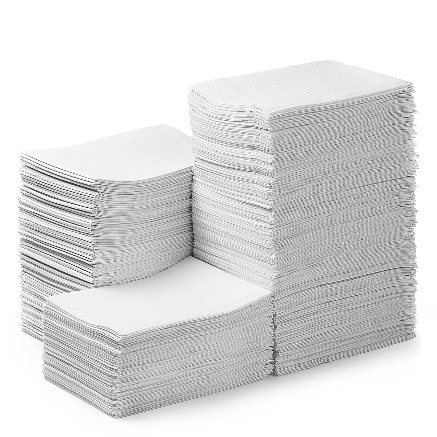 JMU 250 Pack Dental Bibs, White Dental Bibs Disposable 3 Ply Waterproof Tattoo B