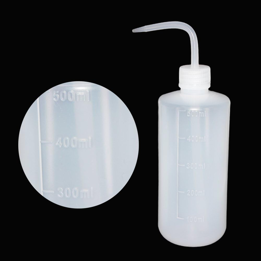 250Ml+500Ml Plastic Safety Wash Bottle, Plastic Squeeze Bottle Narrow Mouth, 8 P