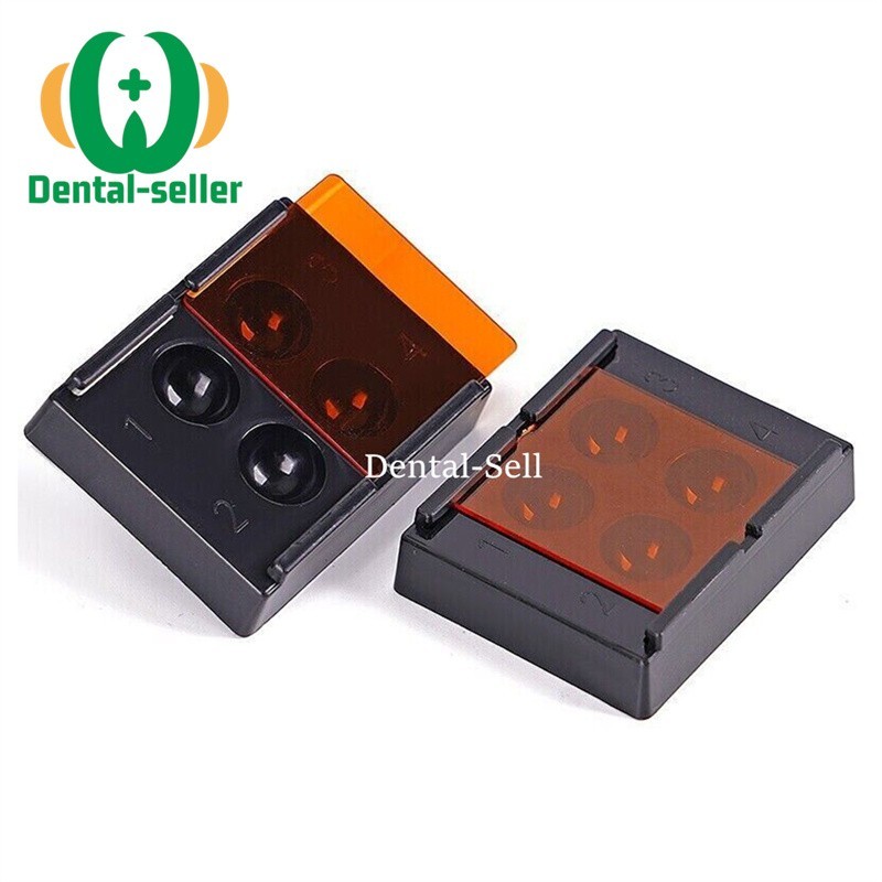 1/10Pc Dental Light-proof Composite Resin Mixing Well with Cover 4 Holes Palette