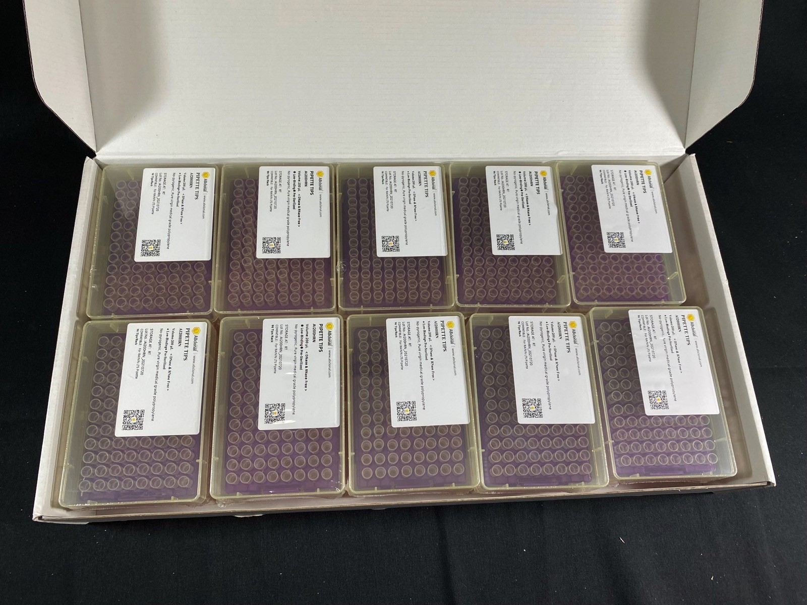 ABCLONAL 200µL Low Binding Rainin LTS Pre-Sterile Pipette Tips AI200HRN (960/Pk)