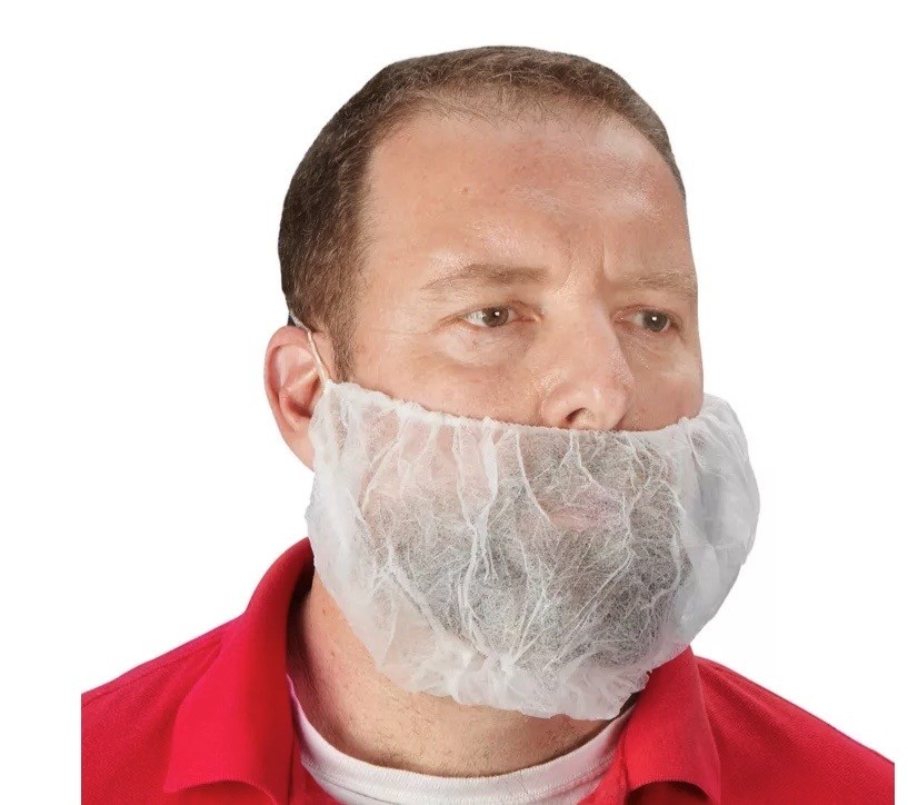 (500) ULINE Polypropylene Beard Nets White One-Size Latex-Free S-9635W