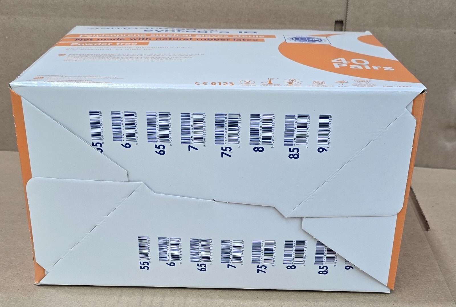 Sempermed Syntegra IR Polyisoprene Surgical Gloves Sterile Size 8 1/2, 40/pairs