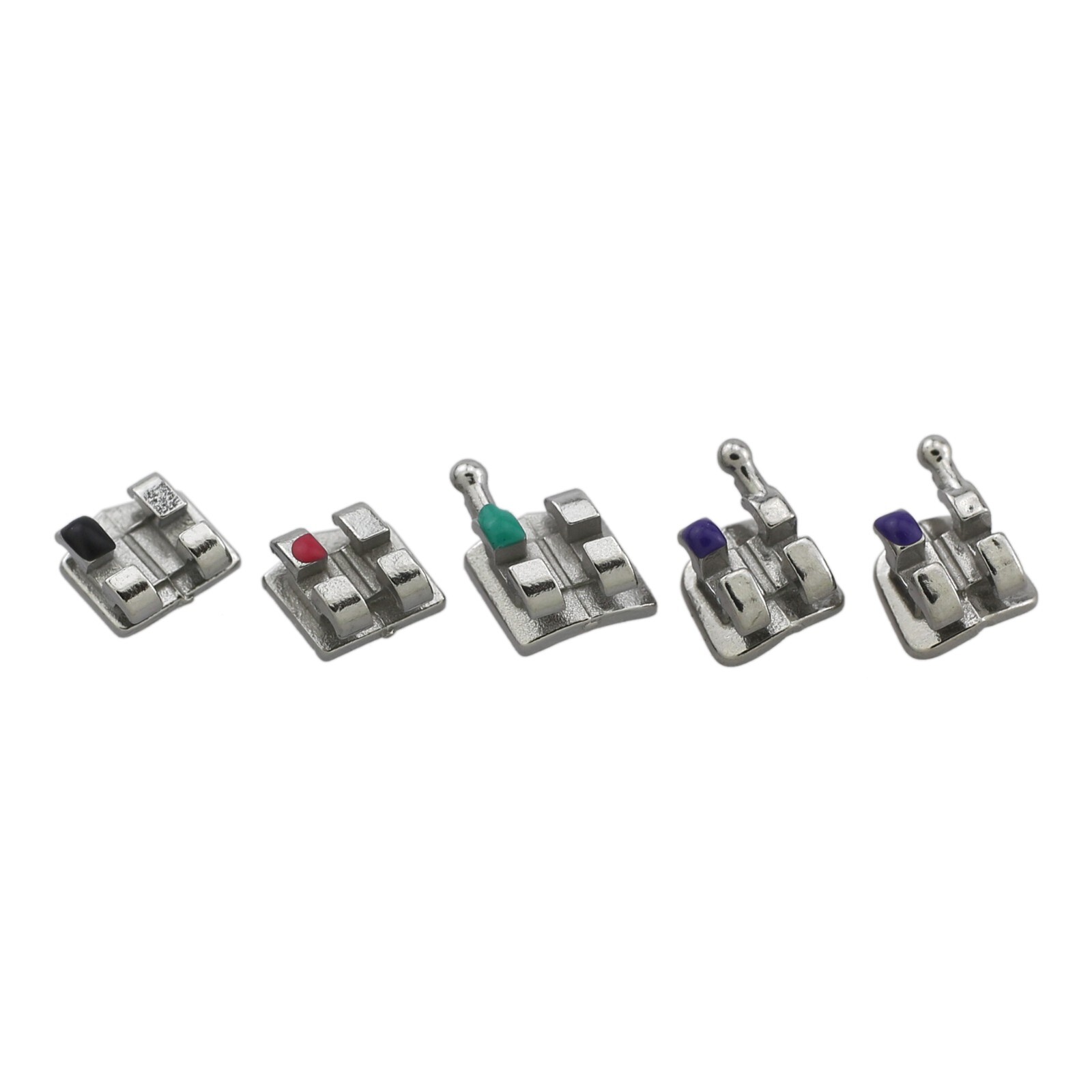 50 Kits Orthodontic Brackets Dental Braces Metal MIM Mini MBT 022 345 Hooks OC