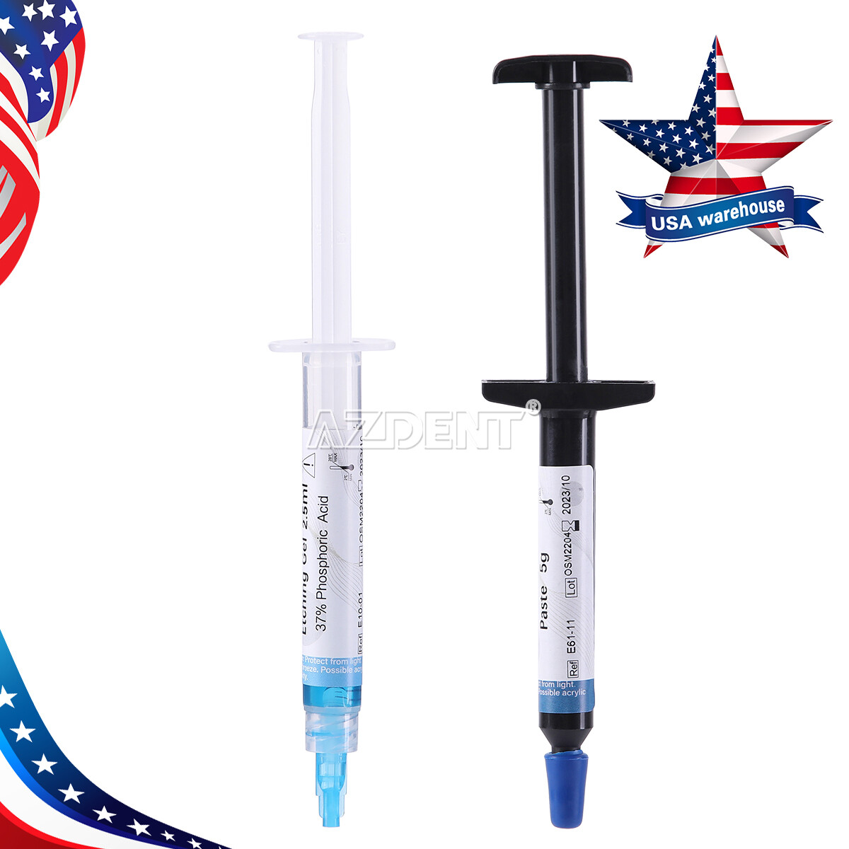 Dental Orthodontic Cure Light Composite Resin Adhesive Etchant Blue Glue Kit