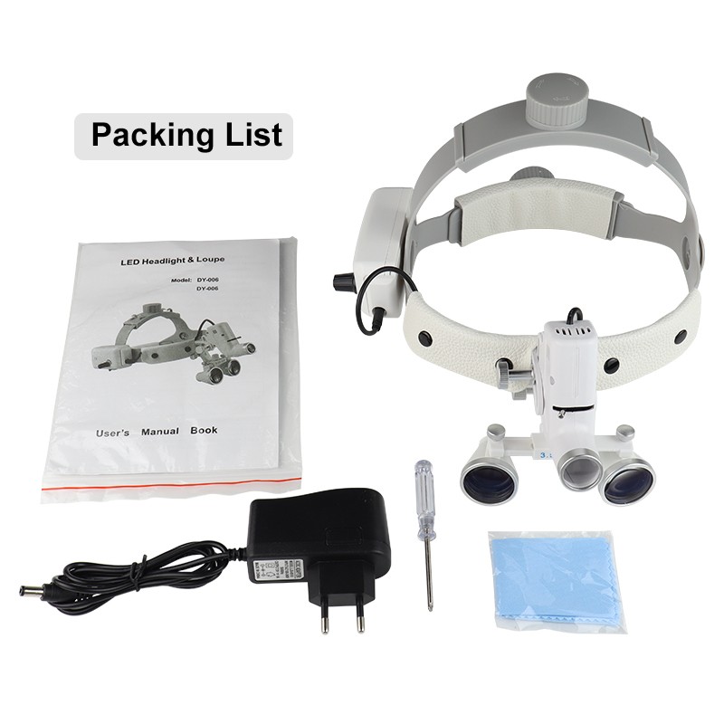 Dentist Surgical Headlamp Working Distance 320mm-420mm LED Headlight Binocular