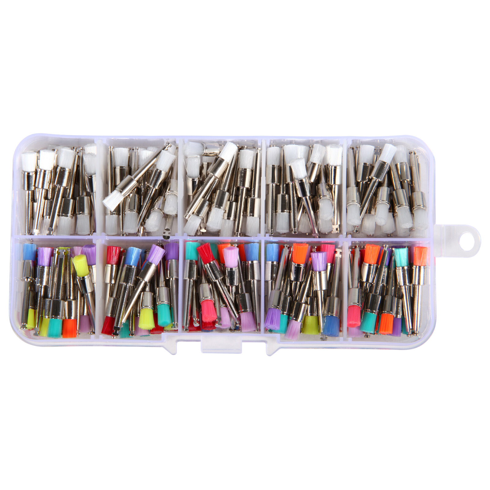 200PCS 10 Mixed Types Dental Prophy Brush Brushes Polishing Polisher Latch WR1