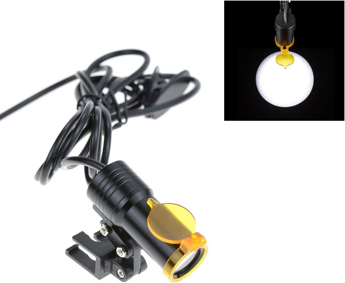 Surgical Dental 5W LED Headlight Lamp with Filter without Battery for Loupes US