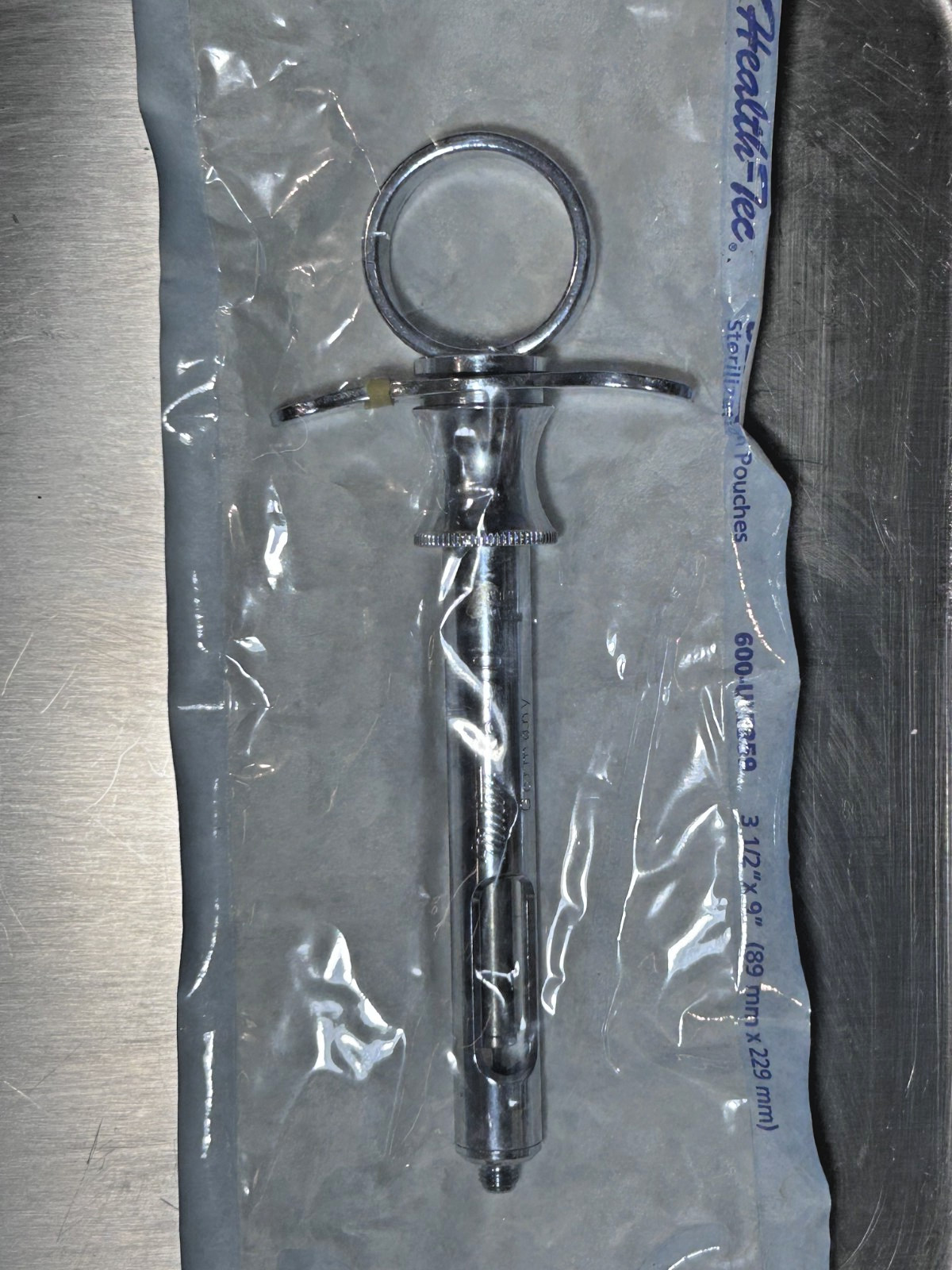 Miltex 07-91 Dental Aspirating Syringe 1.8cc Cook-Waite Metal Wings Used