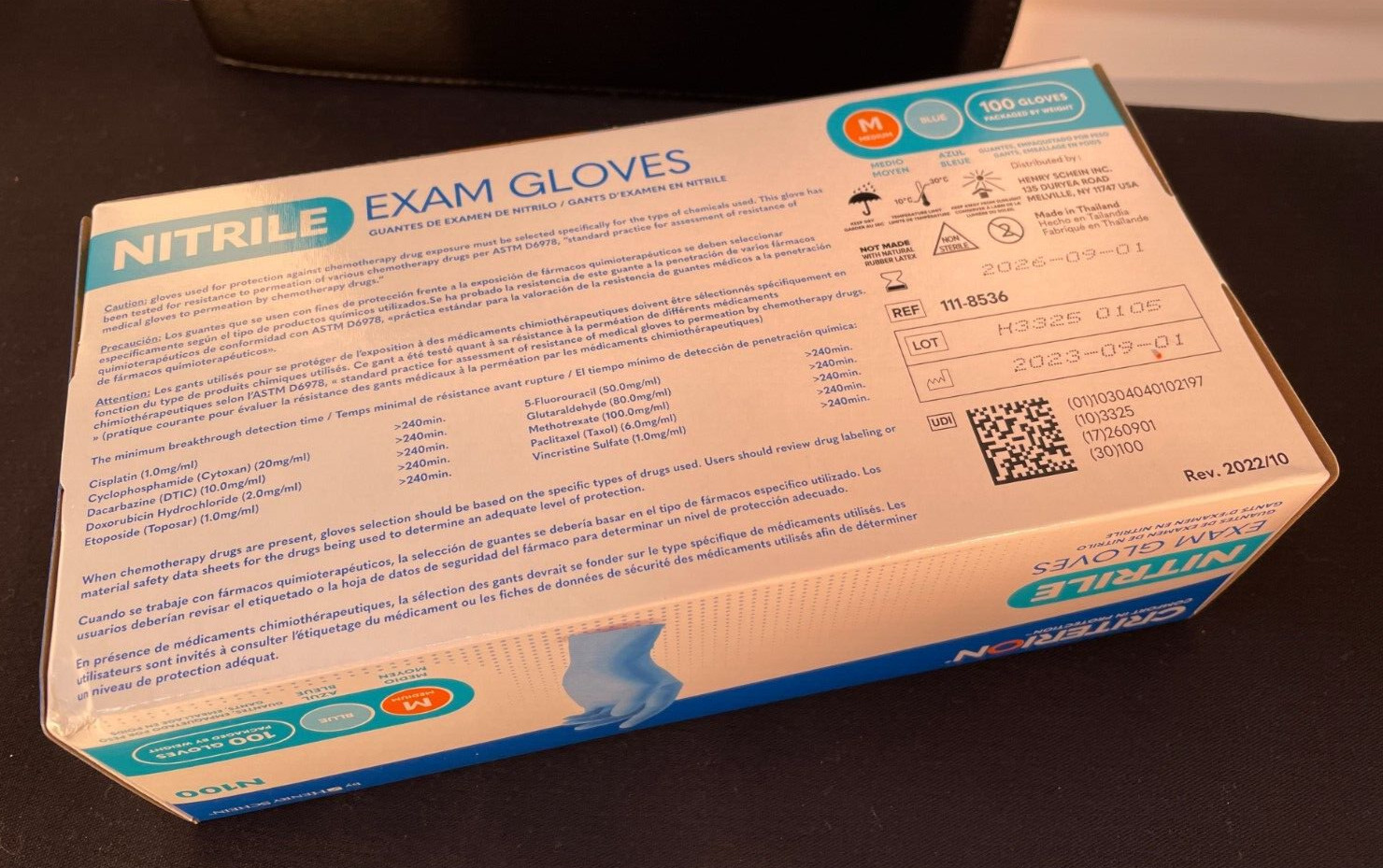 NEW Henry Schein Criterion Powder Free Nitrile Exam N100 Medium Gloves 100/Box