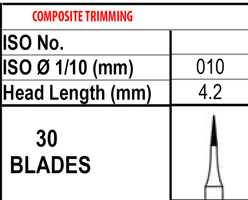 KERR UF4 CARBIDE Burs 30BLADE TRIMMING & FINISHING Made n USA Top Quality 100/10