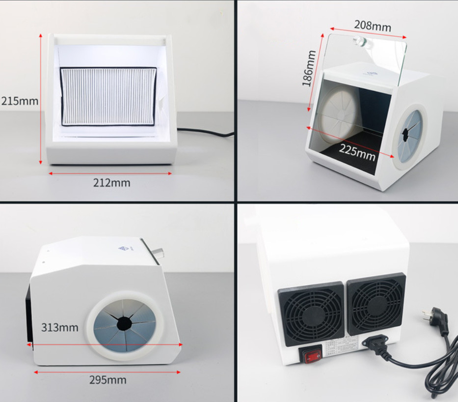 Dental Sandblasting Dust-proof Case LED Grinding Polishing Box Lapping Protector