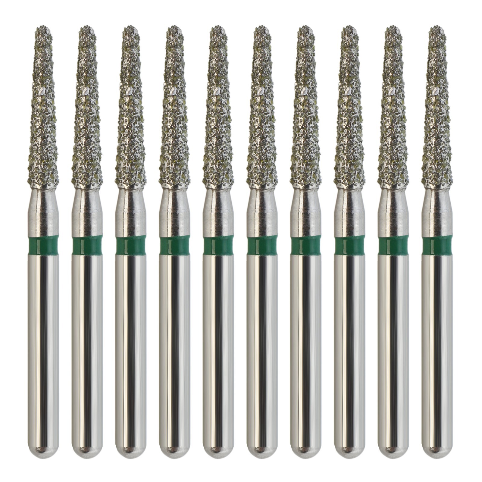 Dental Diamond Round End Taper Burs FG 856/016C Coarse Grit Green Friction Grip