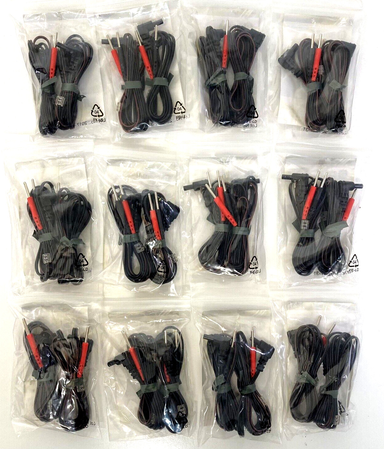 New,24 Premium Replacement Lead Wires,TENS,EMS,IF Units,45″ Length Blk,Free Ship