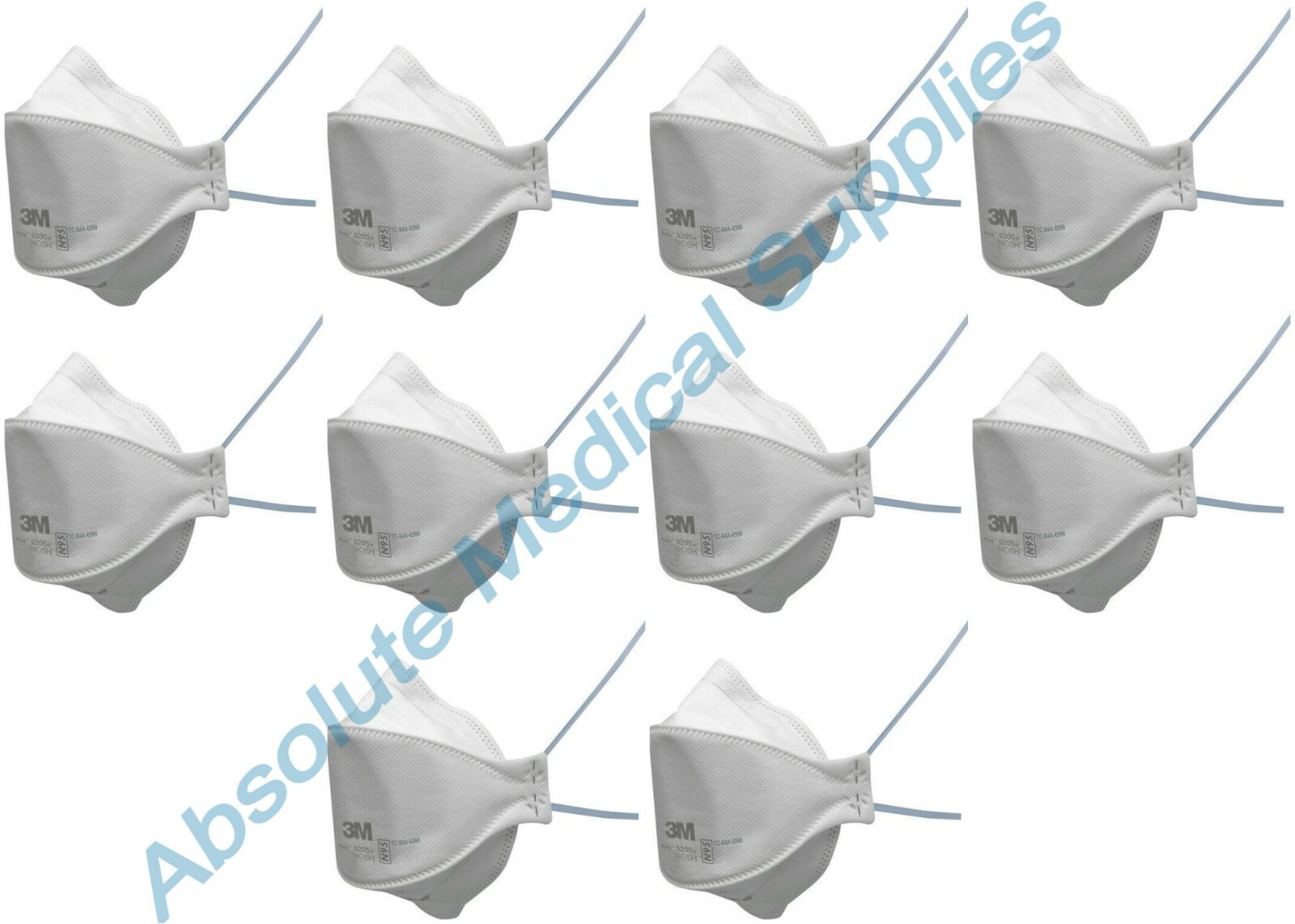 *10-Pack* 3M Aura N95 Protective Disposable Respirator Face Mask 9205+