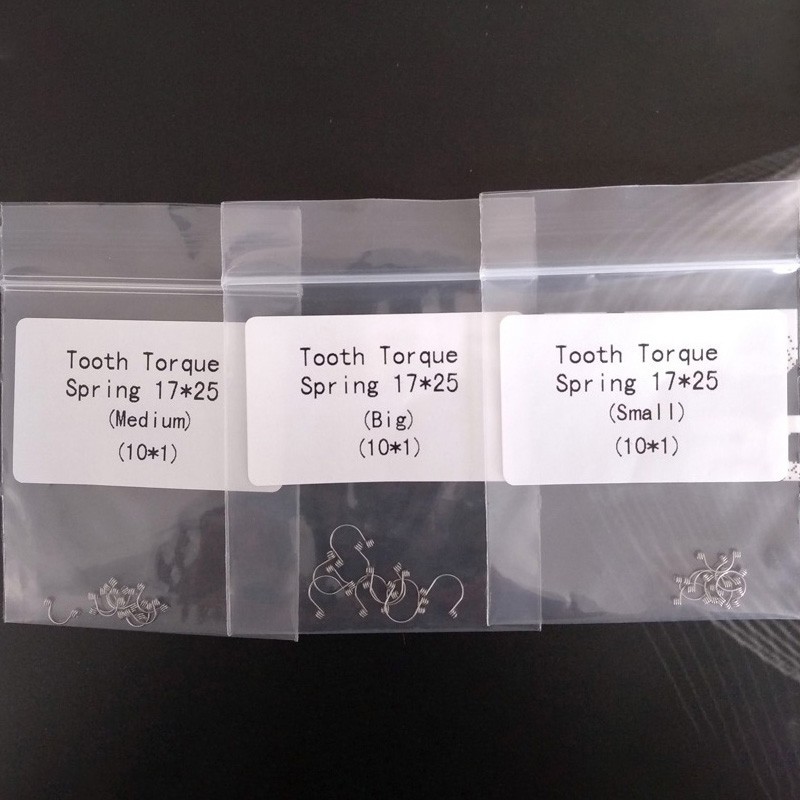 100pc Dental Torquing Torque Spring Wire Single Ortho Curved Small/Medium/Large