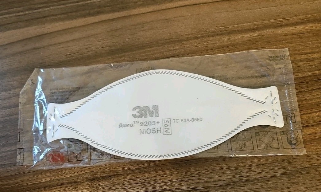 Individually Single Packed 3M Aura 9205+ NIOSH Mask White 4pk
