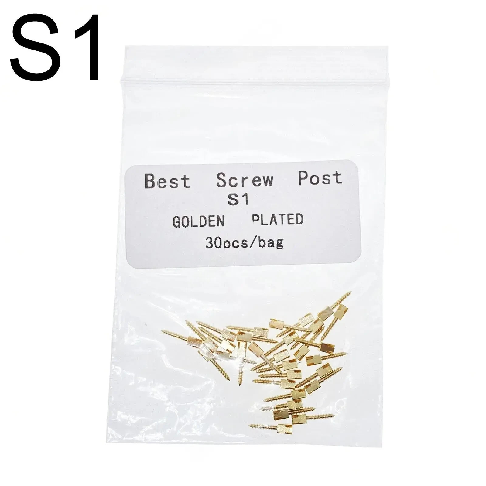 30 Pcs/Bag Endo Dental Titanium/Steel/Golden Canal Refills Conical Screw Post