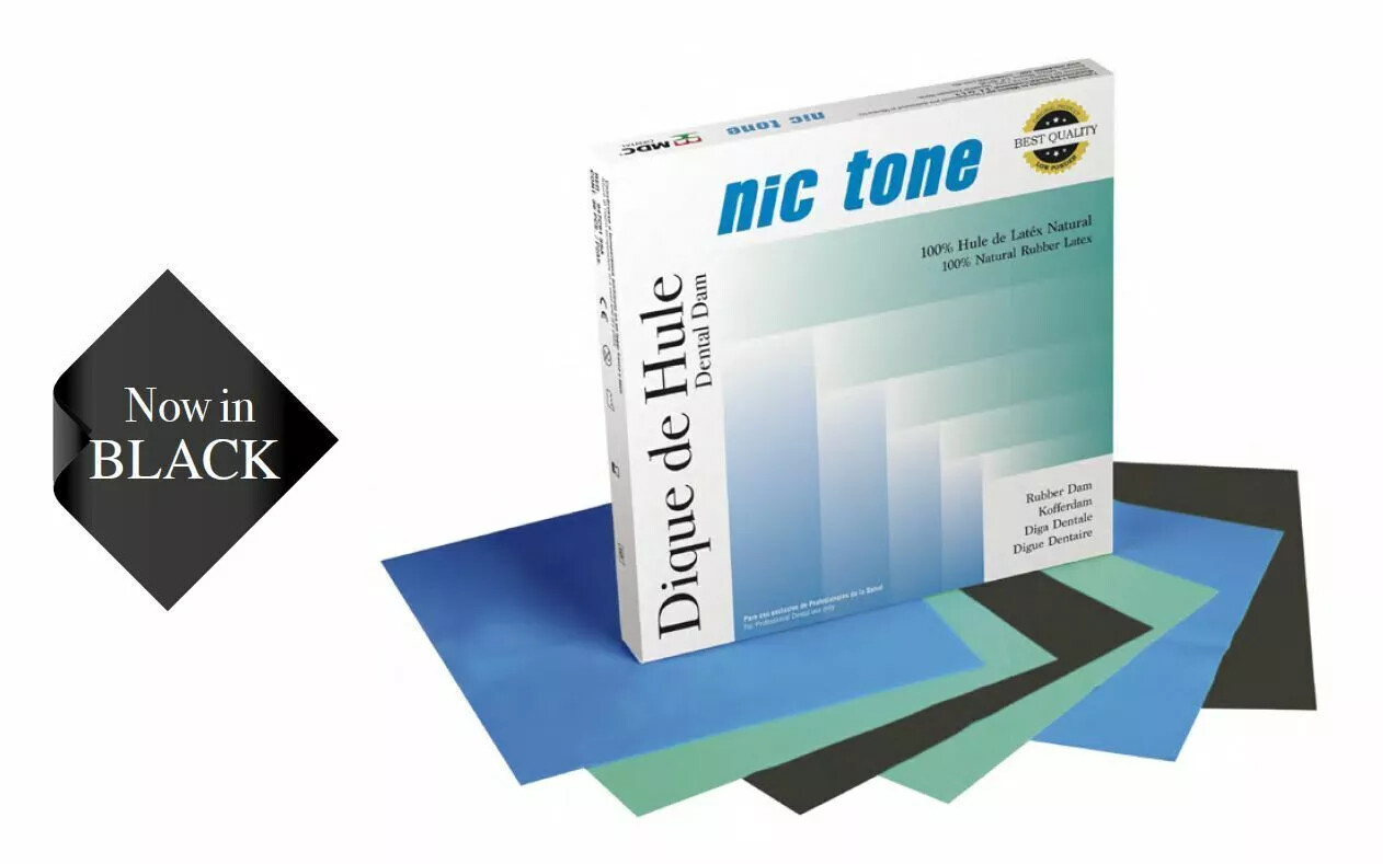 NIC TONE Natural Rubber Latex Dental Dam Medium 6″ x 6″ – MDC Dental