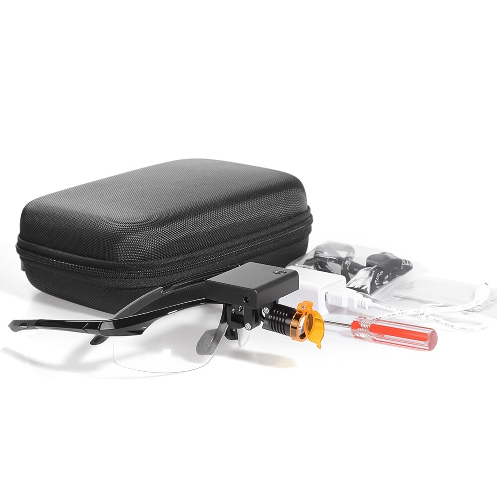 3W Wireless Dental LED Headlight with Optical Filter Dental Loupe Light US