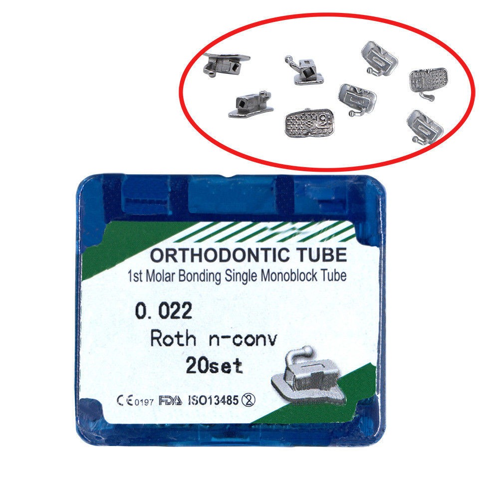 48Type Dental Orthodontic Buccal Tubes 1st 2nd Molar Roth/MBT 022 018 Bondable