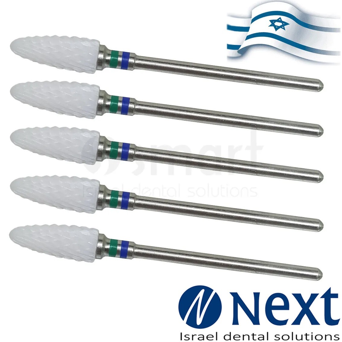 Lot X5 Dental Lab Ceramic Cutters Bur Israel jewelry acrylic nail Coarse 6