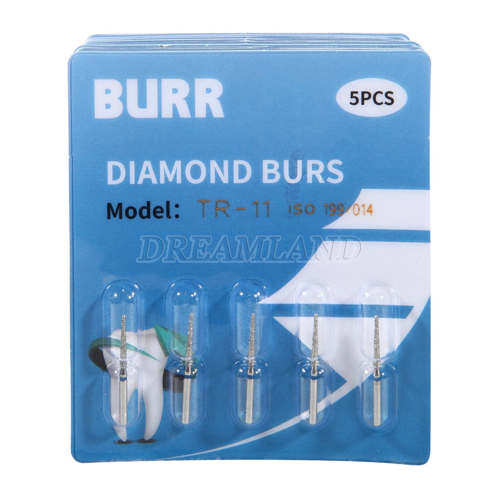 50x Dental Diamond Burs TR-11 for High Speed Handpiece Turbine 1.6mm Free Ship
