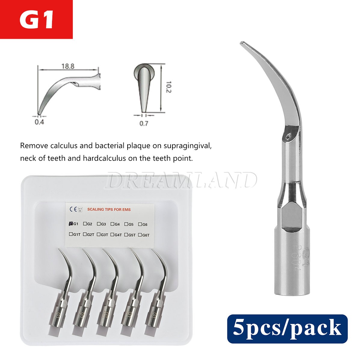 Dental Ultrasonic Piezo Scaler Tips fit EMS Woodpecker DTE SATELEC Handpiece NEW