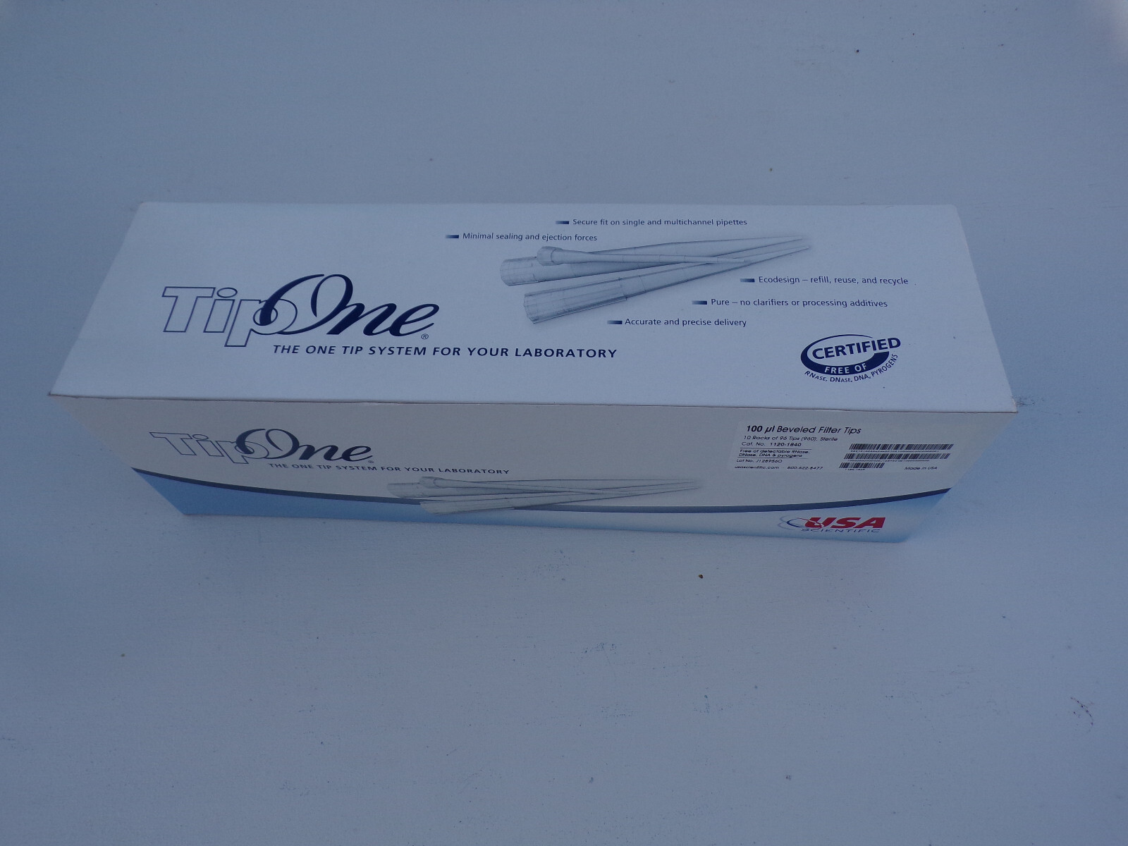 New USA Scientific TipOne 100ul Graduated Filter Pipet Tips. 10×96 tips (960)
