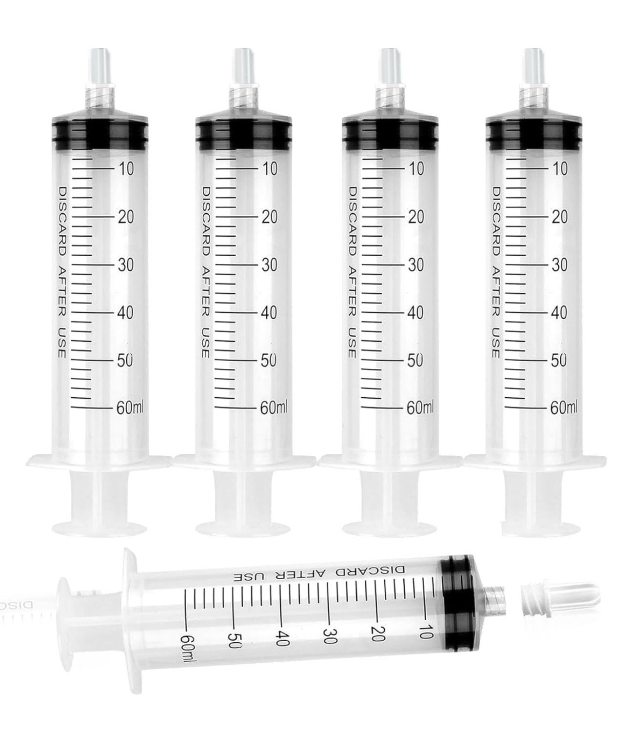 60ml Luer Lock Syringe without Needle – 60cc Plastic Syringes, Sterile, 60ML