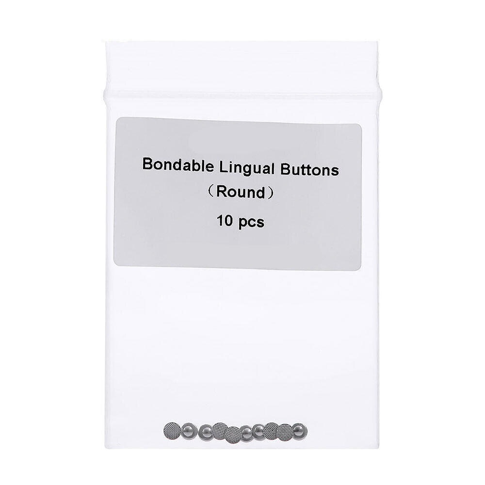 1 Pack 10 Pcs Dental Ortho Orthodontic Lingual Buttons Bondable Round Mesh Base