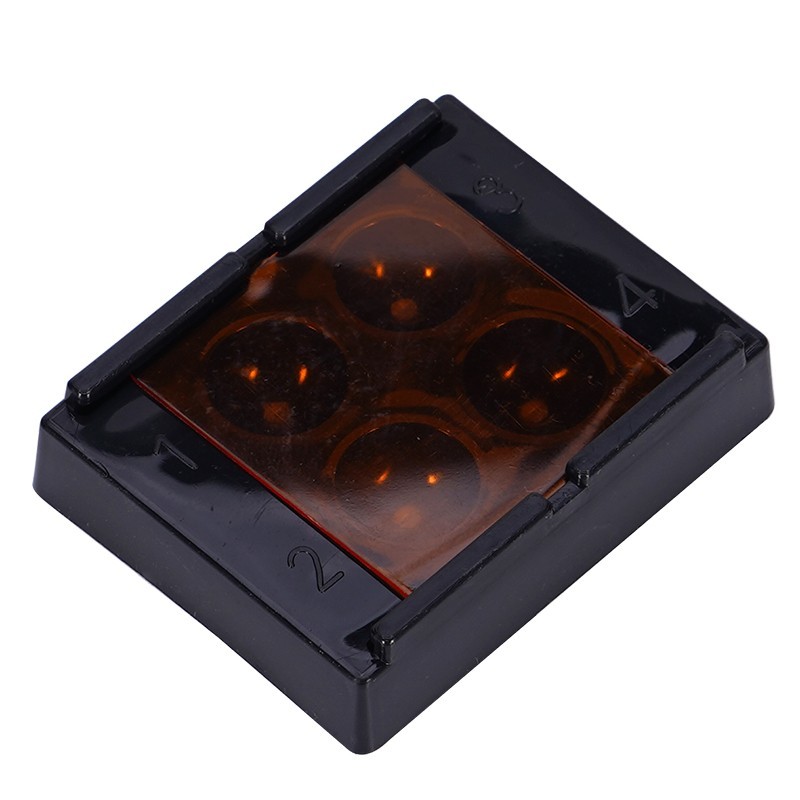 Dental Veneer Storage Case Light-Proof Resin Shading Teeth Patch 4/8Hole Box
