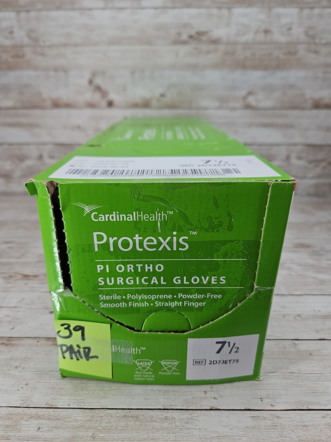 Protexis PI Ortho Polyisoprene Surgical Gloves *39 Pair Box* Size 7.5 *See Date*