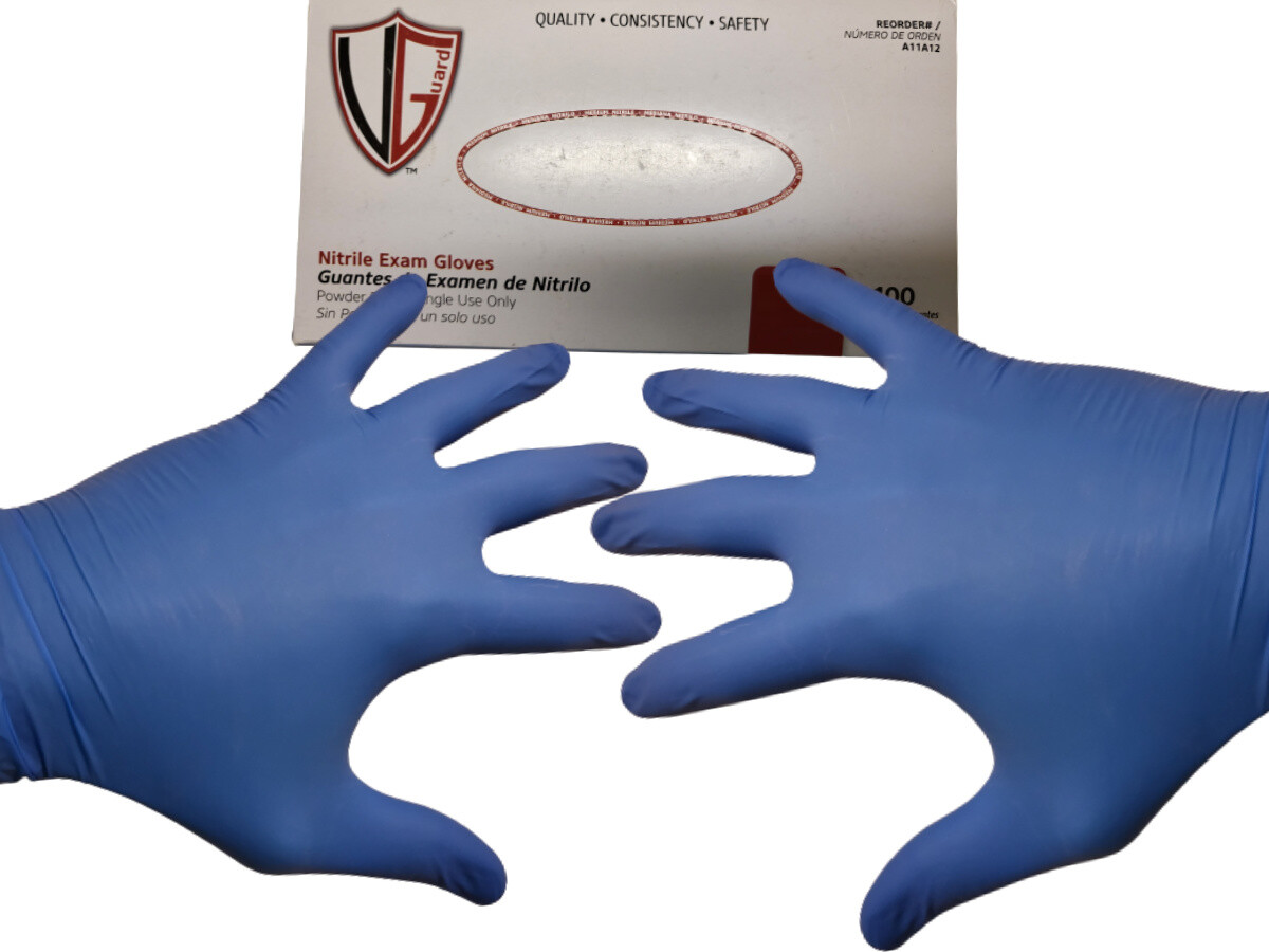 Nitrile Exam Gloves, Powder Free and Non-Latex Small, Medium, Large, X-Large