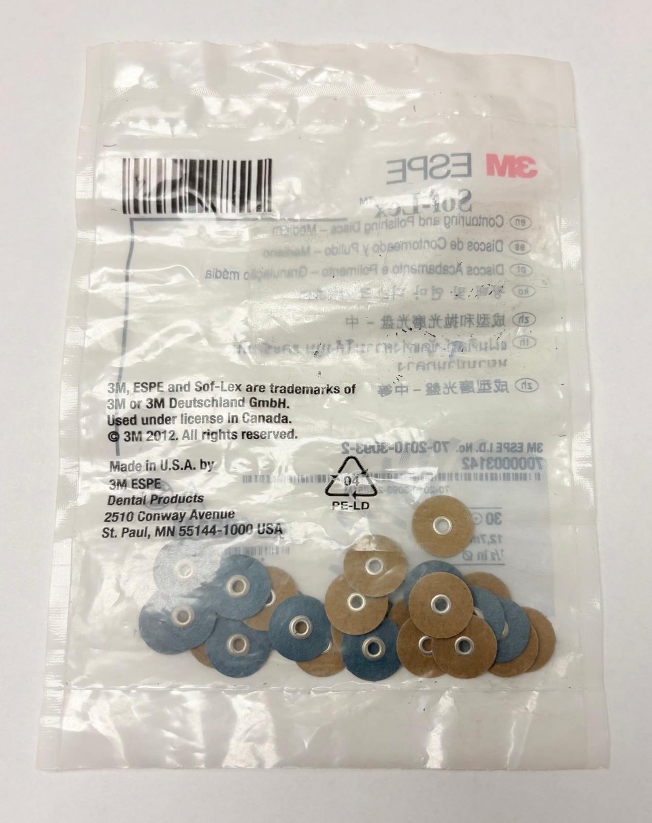 3M™ Sof-Lex™ Contouring and Polishing Disc Medium -4851M -30/Bx