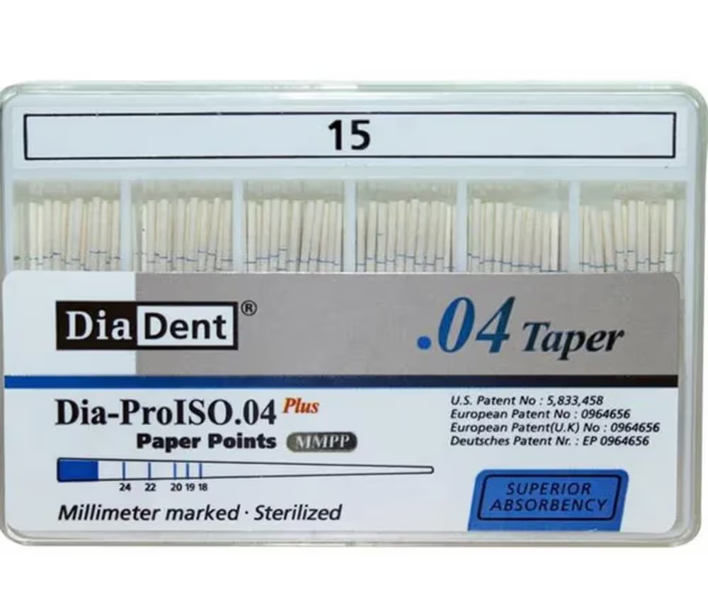 Diadent Paper Point Special Tapered 4% 100 Points /Pk